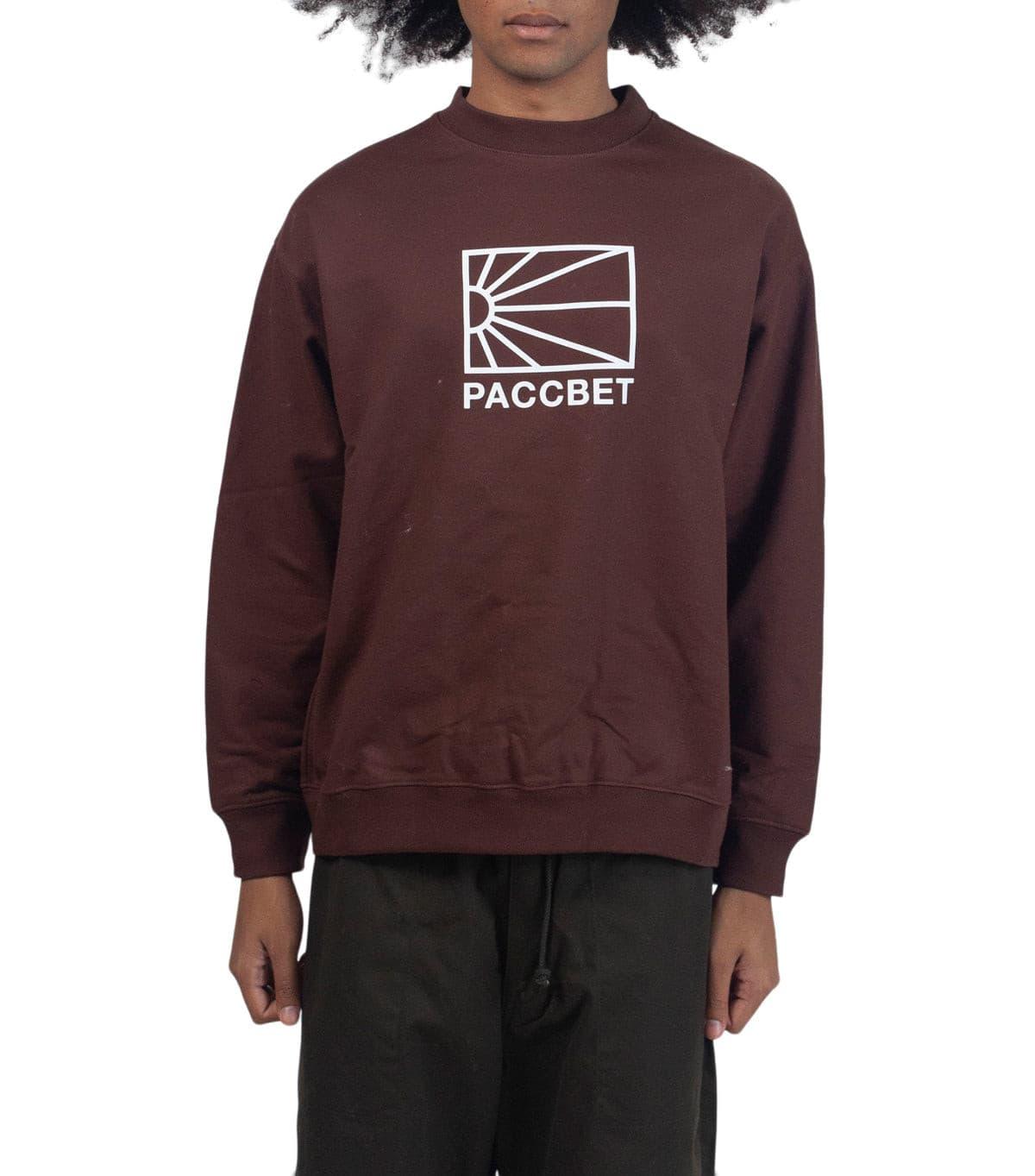 7,200円Rassvet logo crew neck sweater brown
