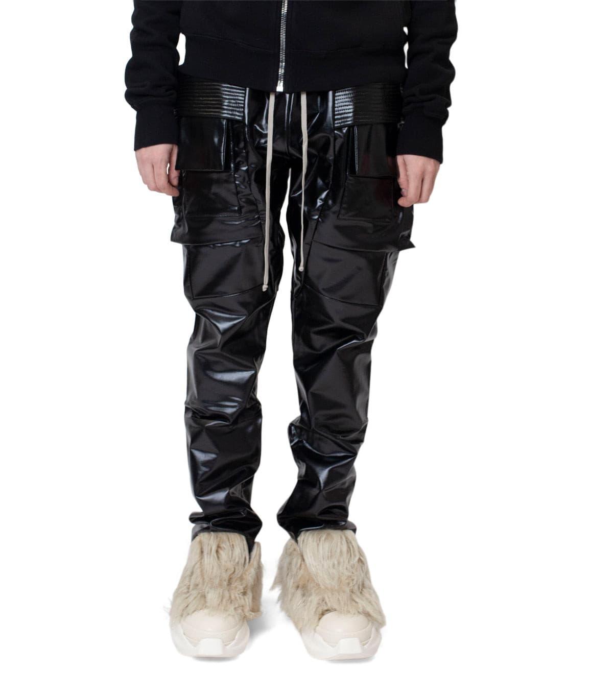 Rick Owens DRKSHDW Creatch Cargo Drawstring Pants Skinny Black | SOMEWHERE