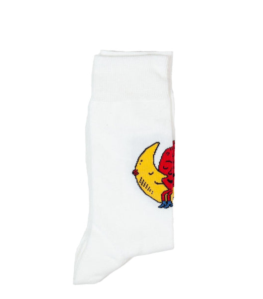 Sky High Farm Logo Socks White | SOMEWHERE