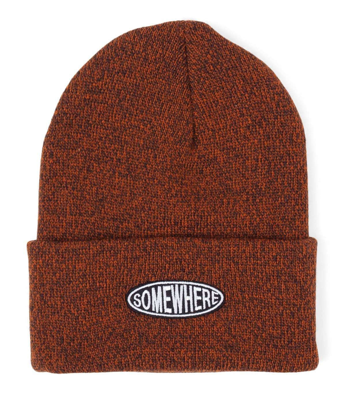 SOMEWHERE Oval Logo Beanie Orange Brown Marled | SOMEWHERE