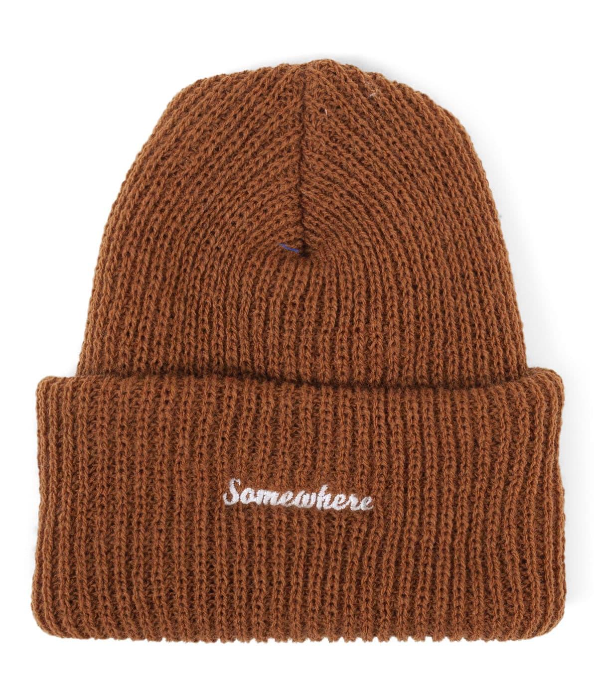 SOMEWHERE Script Logo Beanie Copper | SOMEWHERE