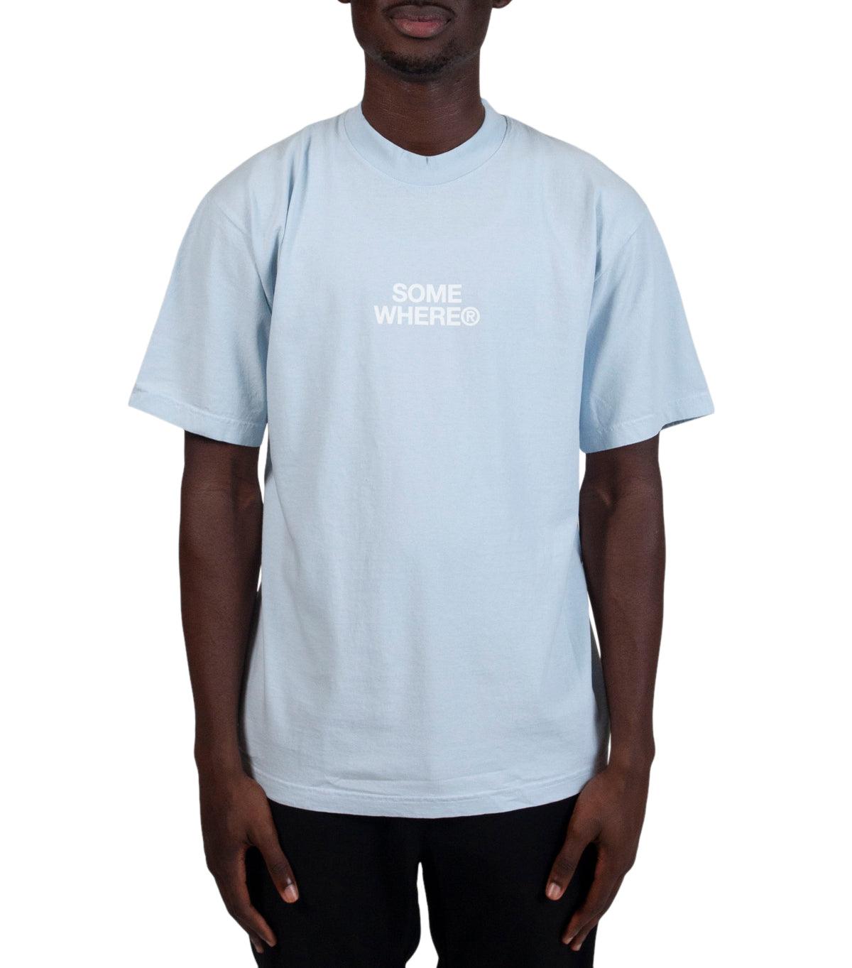 SOMEWHERE Stacked Logo T-Shirt Light Blue | SOMEWHERE
