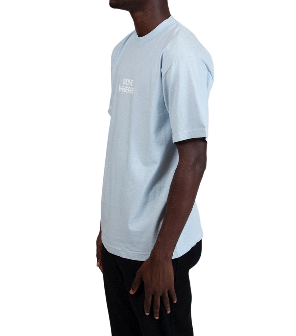 SOMEWHERE Stacked Logo T-Shirt Light Blue | SOMEWHERE