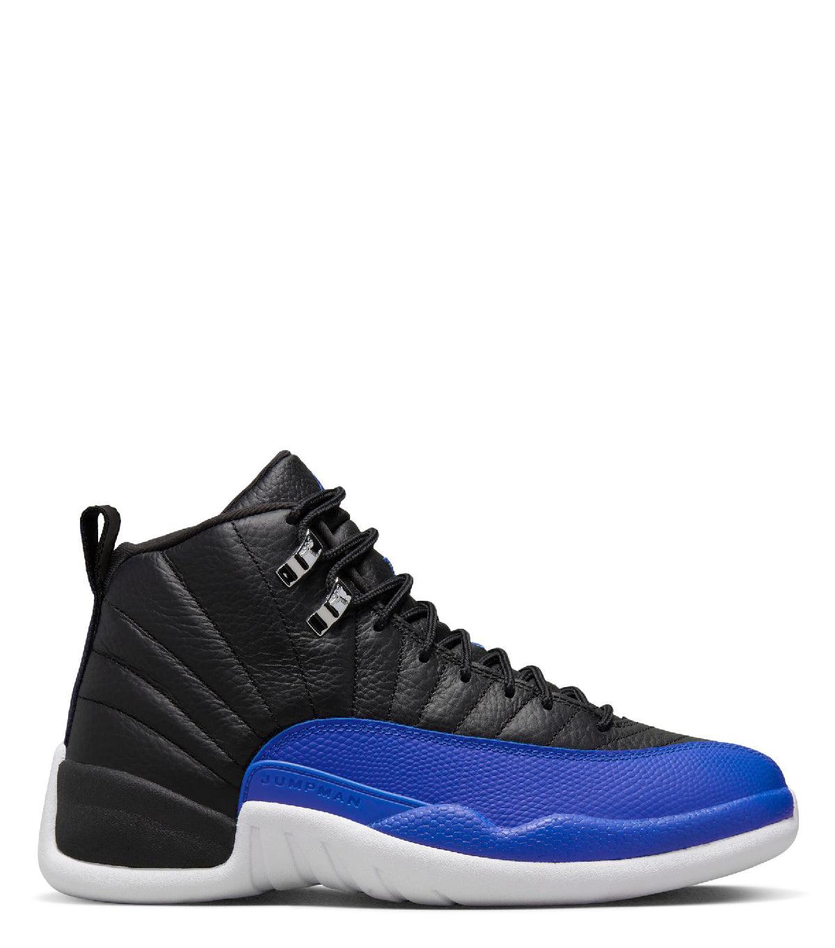 Air jordan 12 retro black best sale and blue