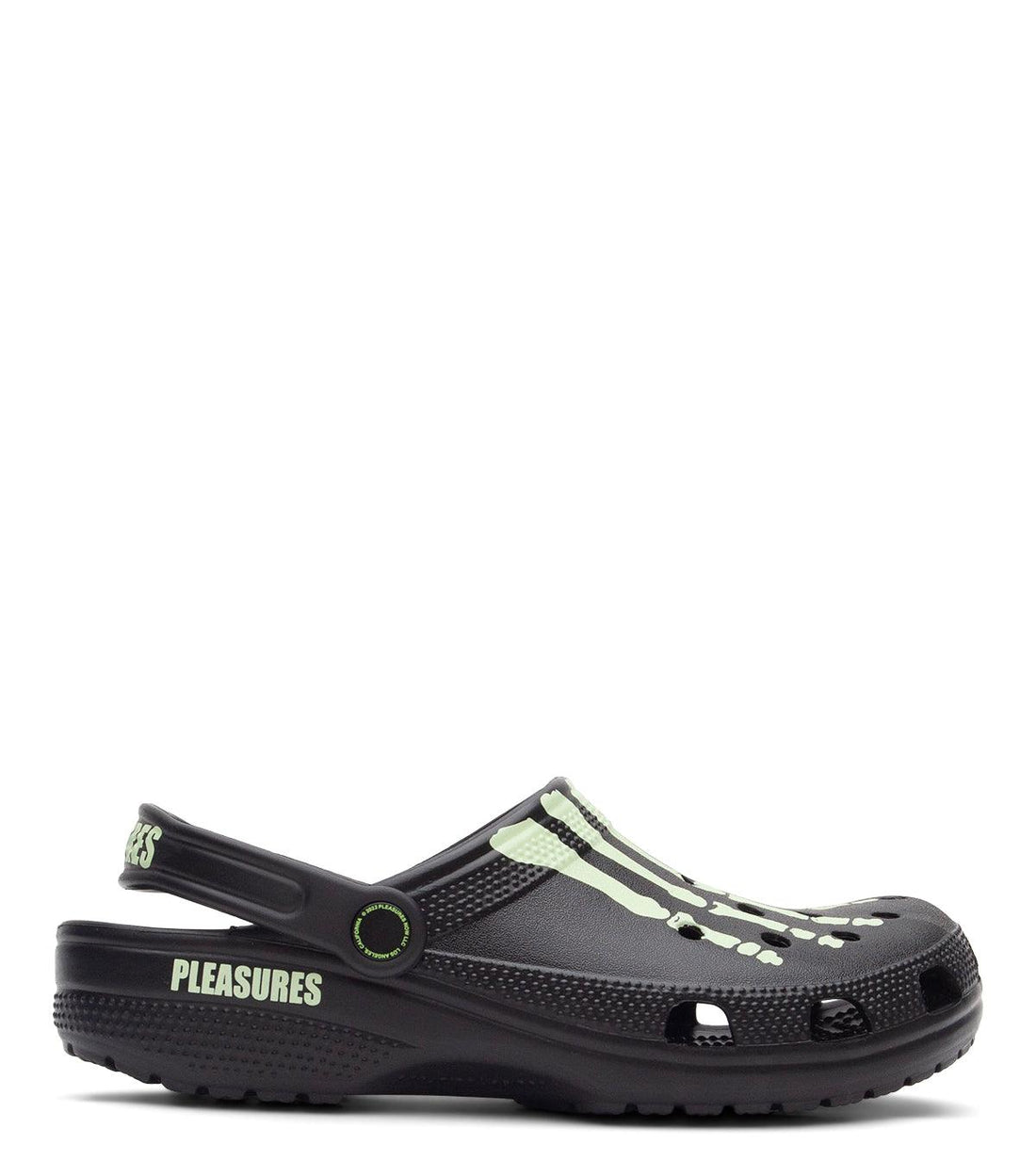10.31.22 Pleasures x Crocs Classic Clog Skeleton Black | SOMEWHERE