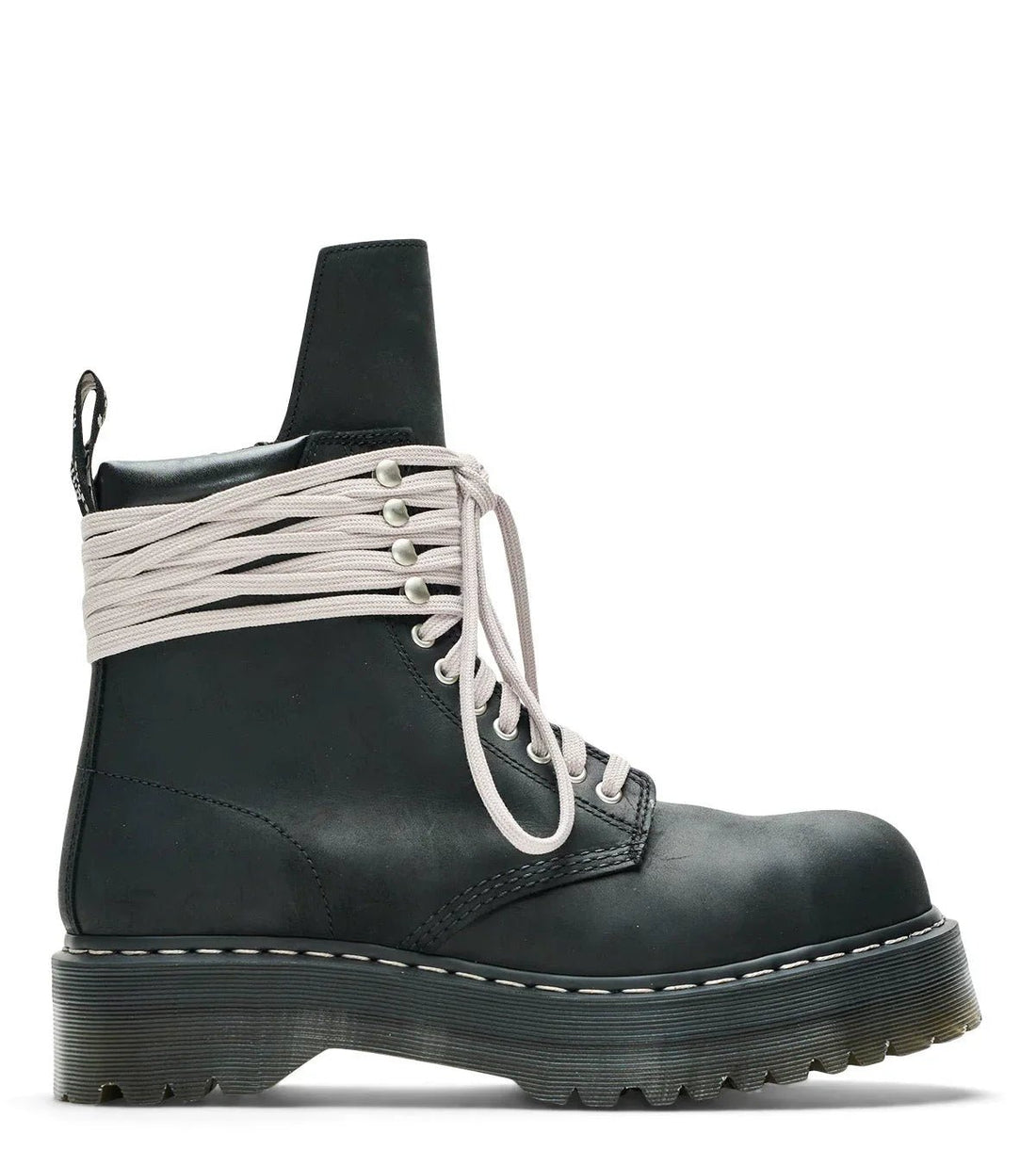 10.16.25 Rick Owens x Dr. Martens Quad Sole Steel Toe Boot Black - SOMEWHERE