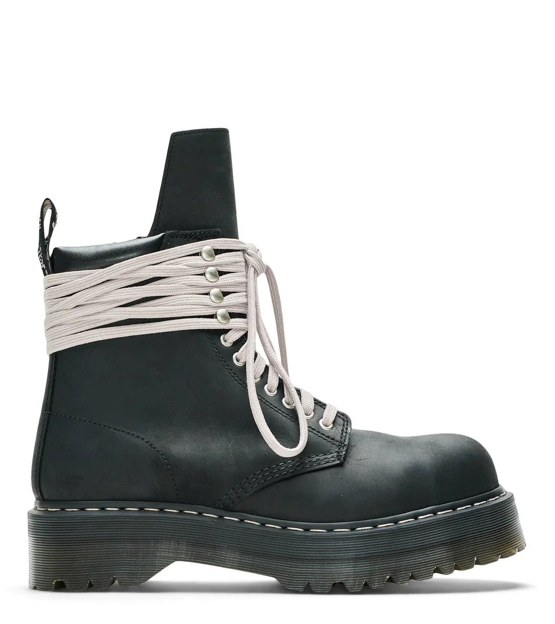 10.16.25 Rick Owens x Dr. Martens Quad Sole Steel Toe Boot Black