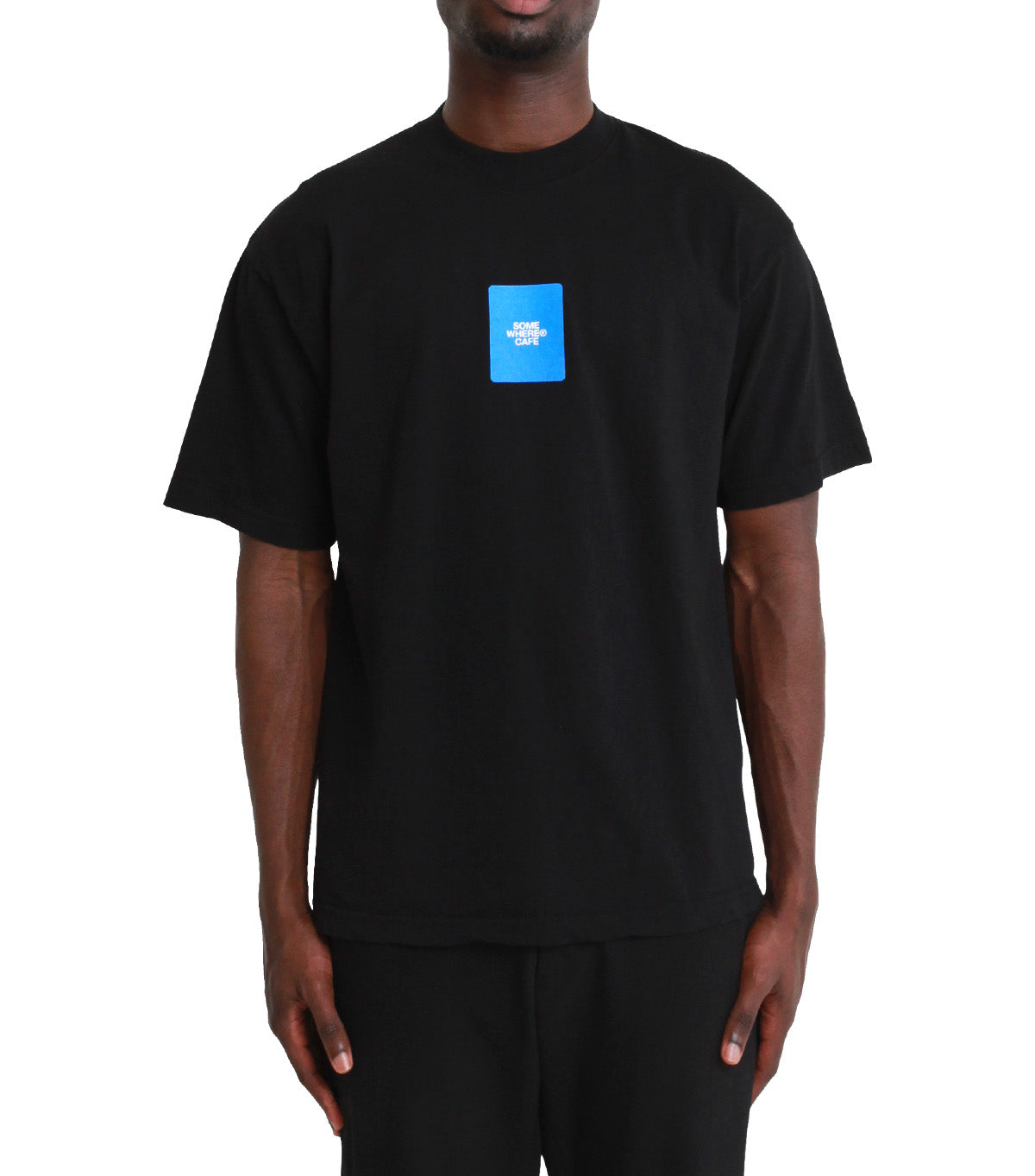 SOMEWHERE Cafe Cup T-Shirt Black