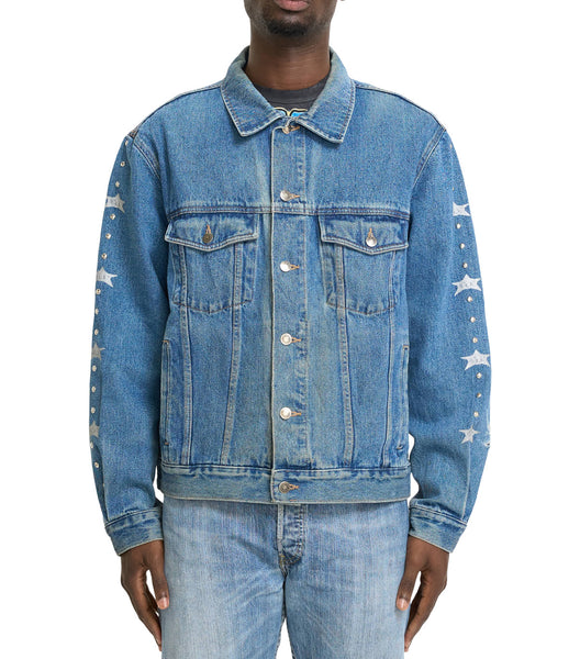 Barriers Denim Studded Jacket Indigo