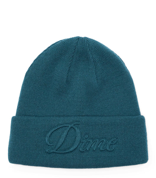Dime Cursive Fold Beanie Teal