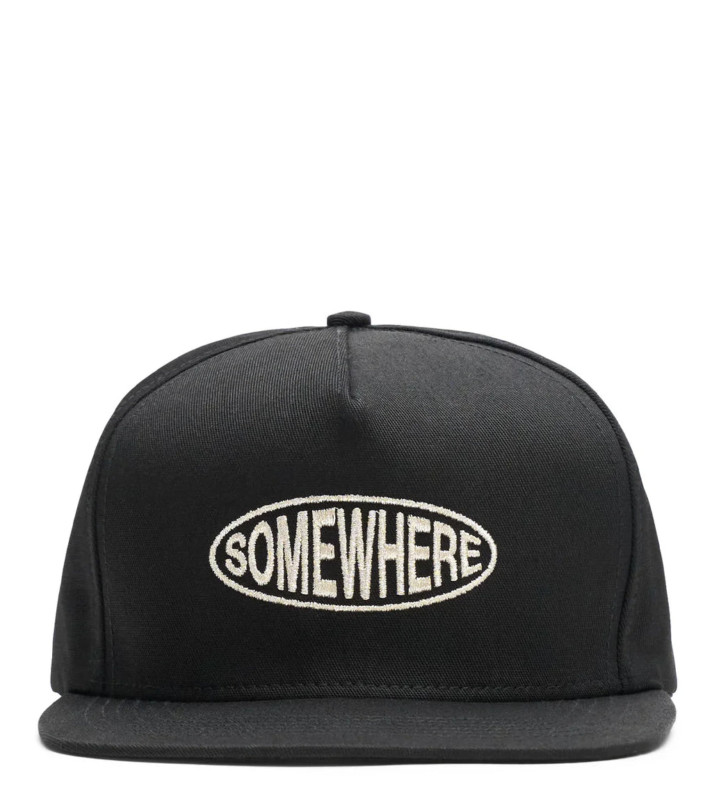 SOMEWHERE Oval Logo Hat Black