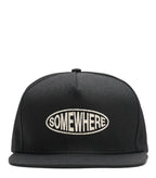 SOMEWHERE Oval Logo Hat Black
