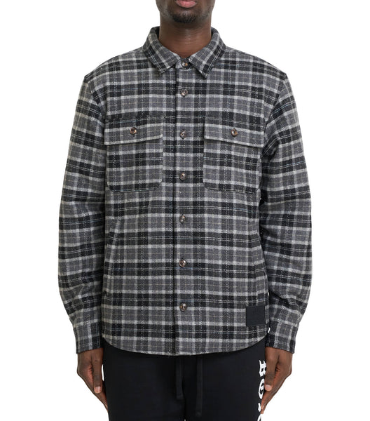 Born x Raised Flannel Shirt Jacket Black