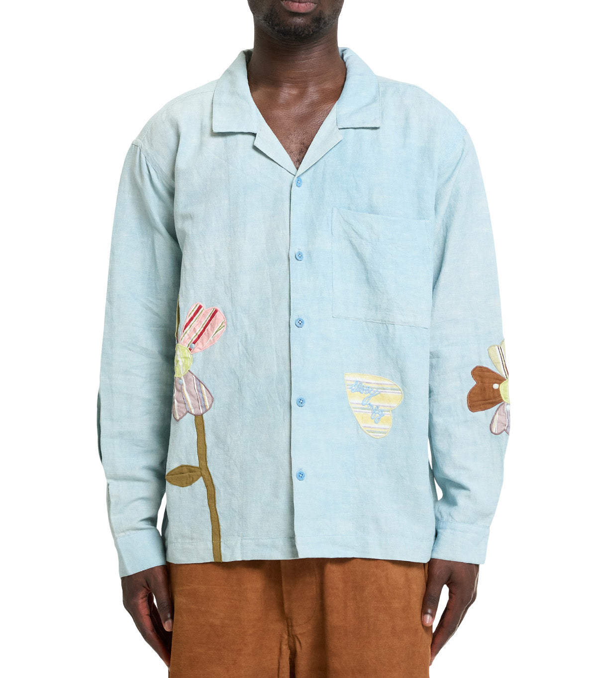 Story MFG Greetings Shirt Long Sleeve Blue