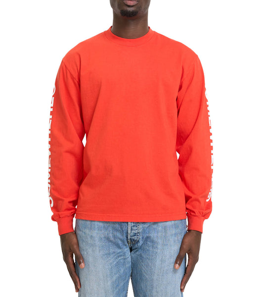 SOMEWHERE Long Sleeve Logo T-Shirt Orange