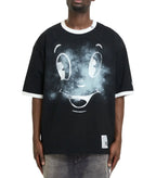 Mihara Yasuhiro Happy Face Printed T-Shirt Black