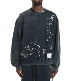 Mihara Yasuhiro Embellished Bleached Pullover Black