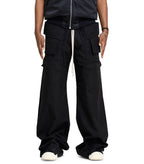 Rick Owens DRKSHDW Pantaloni Creatch Wide Cargo Drawstring Black