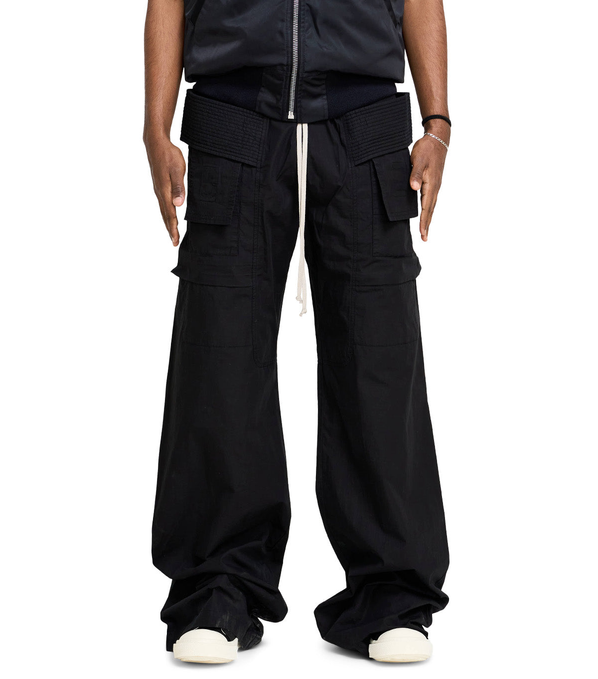 Rick Owens DRKSHDW Pantaloni Creatch Wide Cargo Drawstring Black