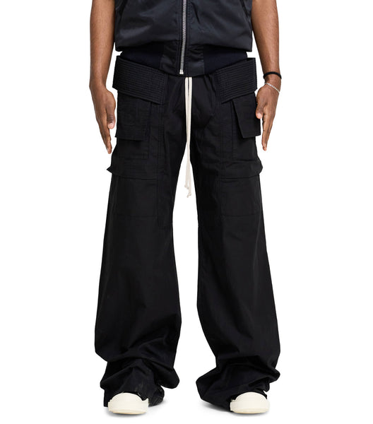 Rick Owens DRKSHDW Pantaloni Creatch Wide Cargo Drawstring Black