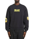IRAK Face Crewneck Sweatshirt Off Black
