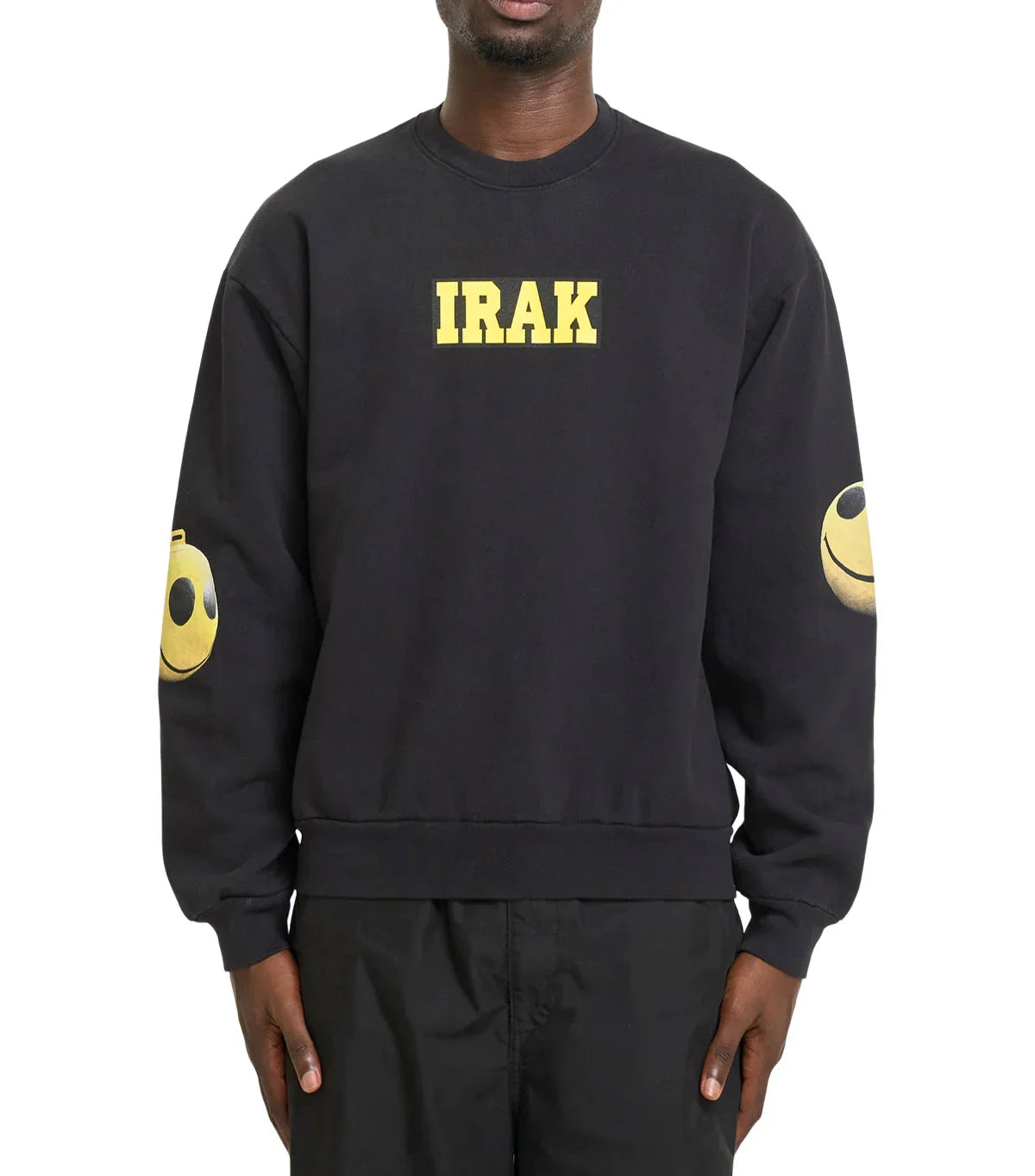 IRAK Face Crewneck Sweatshirt Off Black