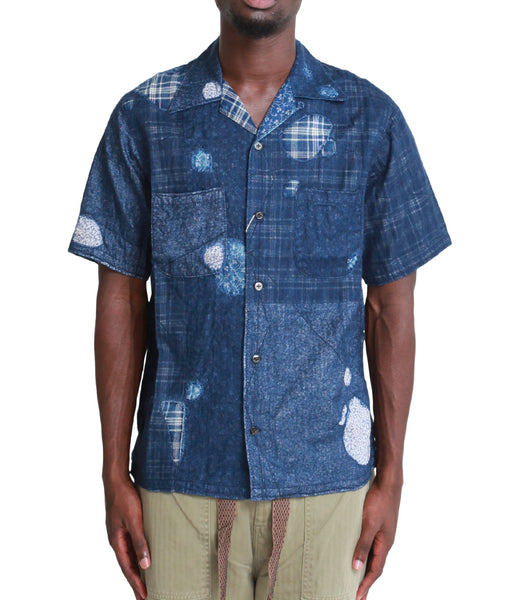 Kapital Patchwork Boro Aloha Shirt Indigo