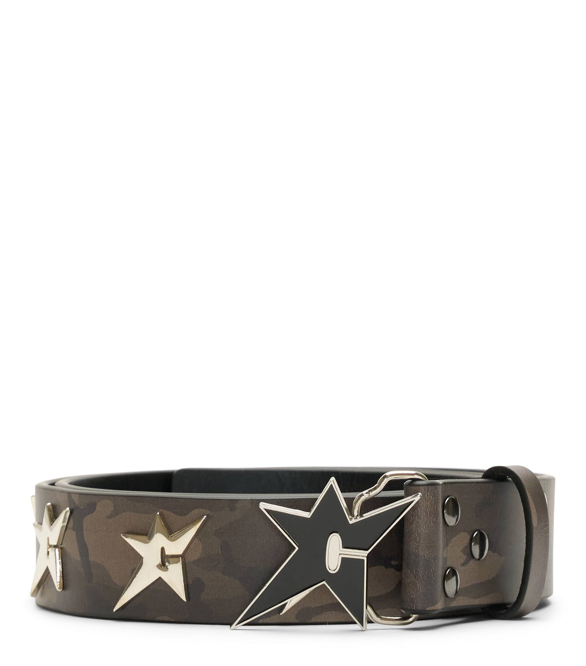 Carpet Company Leather Belt Buckle Camo