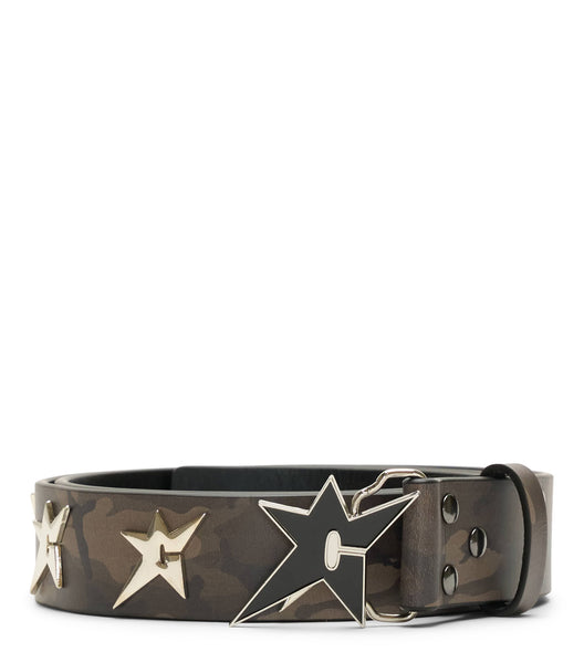 Carpet Company Leather Belt Buckle Camo