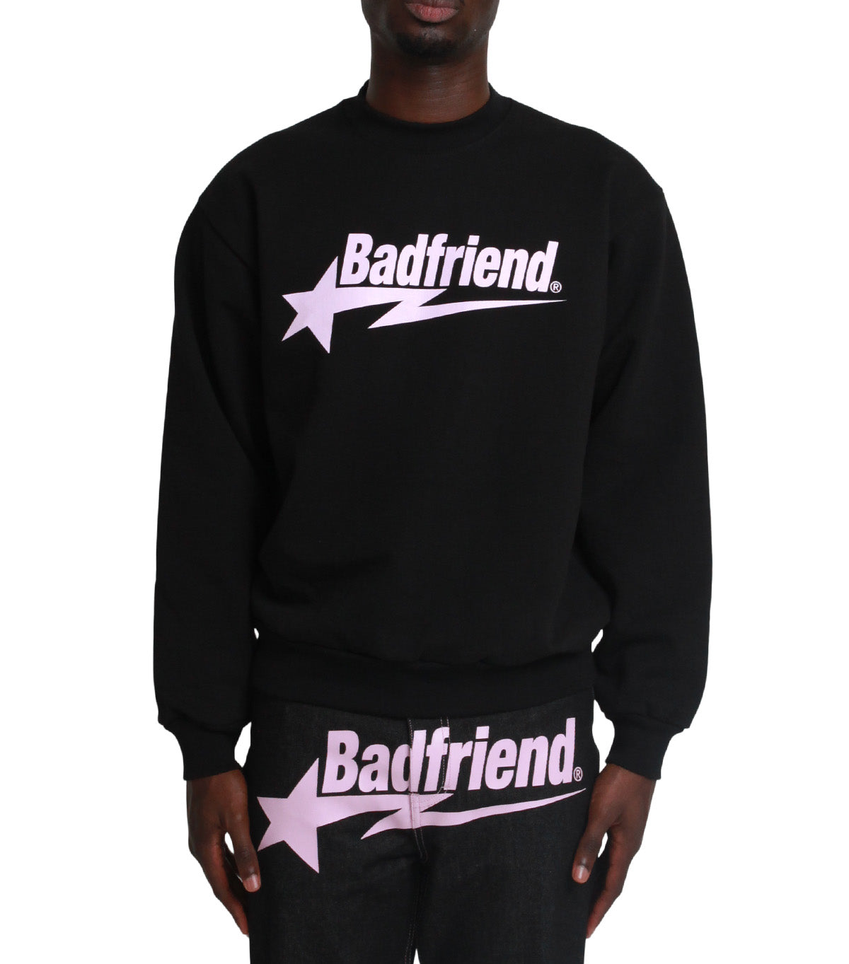 Badfriend Star Crewneck Black Pink