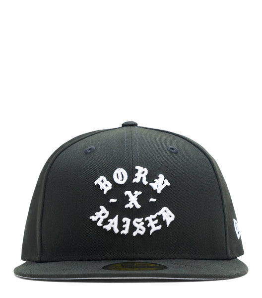 Born x Raised New Era Fitted Rocker Hat Black