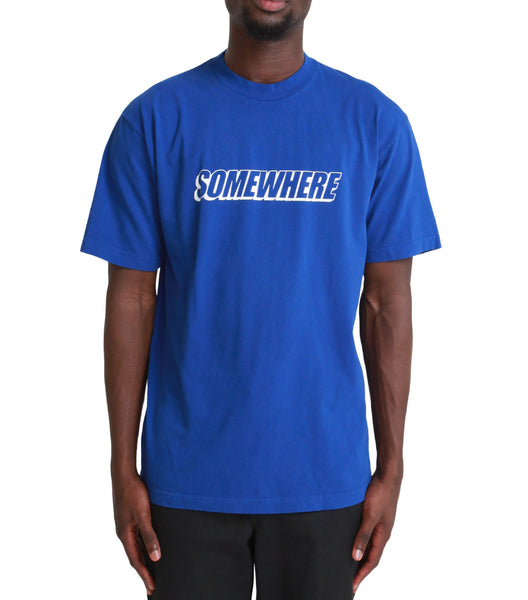 SOMEWHERE Block T-Shirt Blue