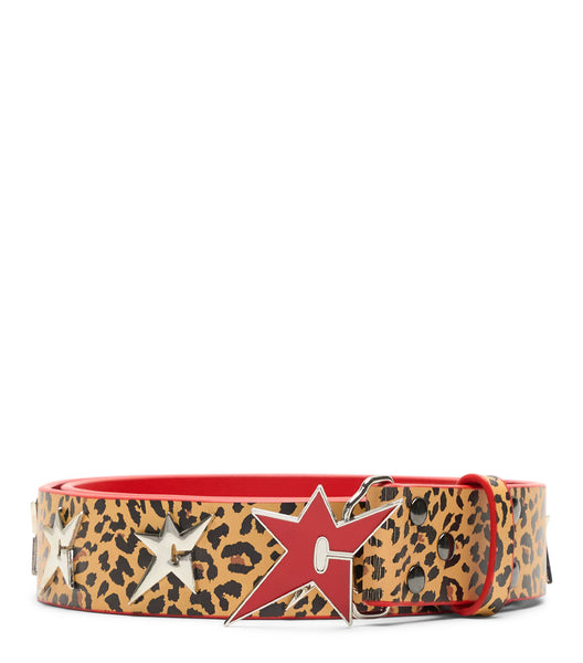 Carpet Company Leather Belt Buckle Cheetah