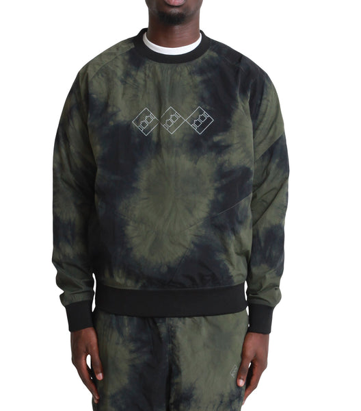 The Trilogy Tapes Tech Sports Crew Neck Black Olive