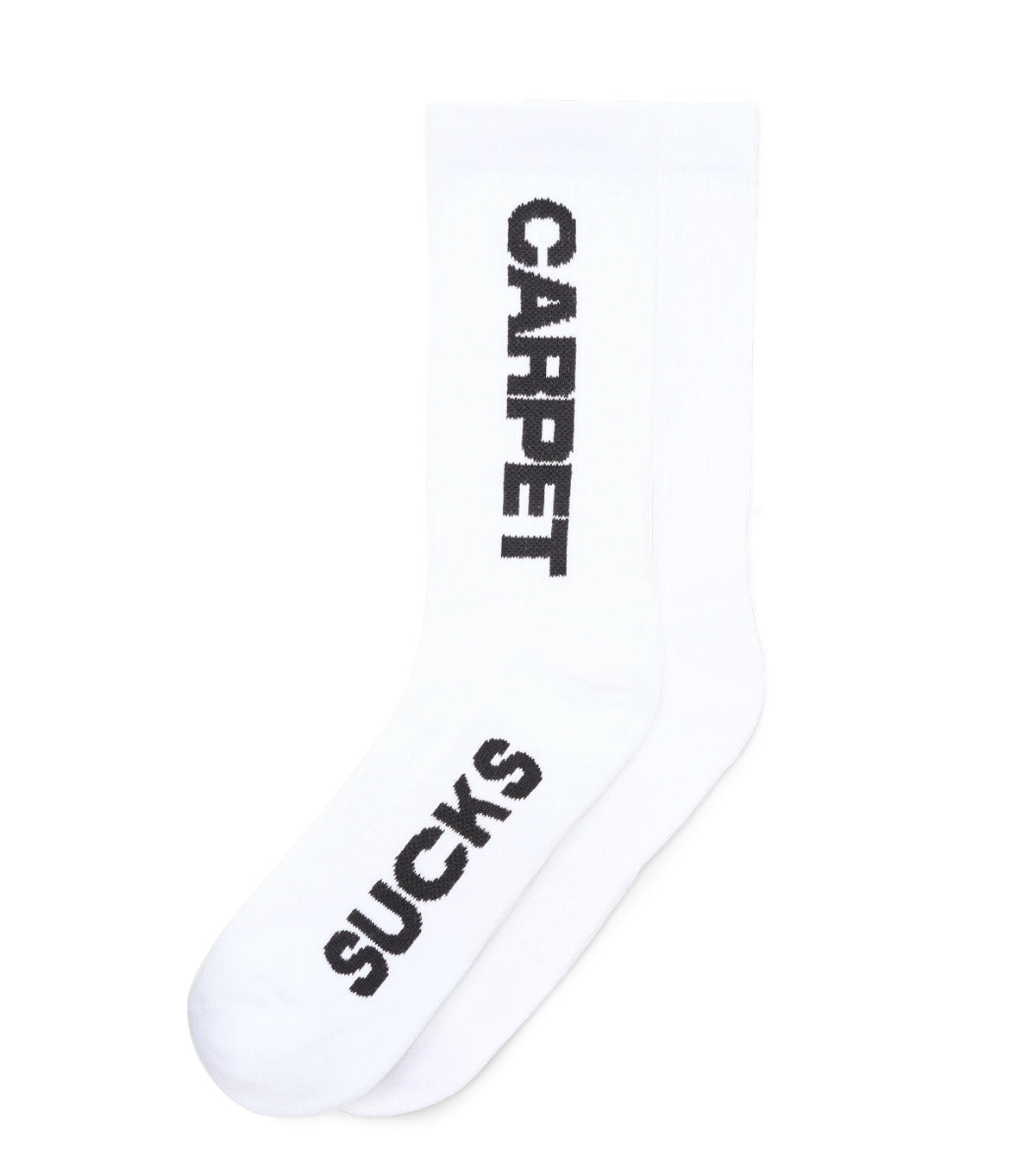 Carpet Company Carpet Sucks Sock White