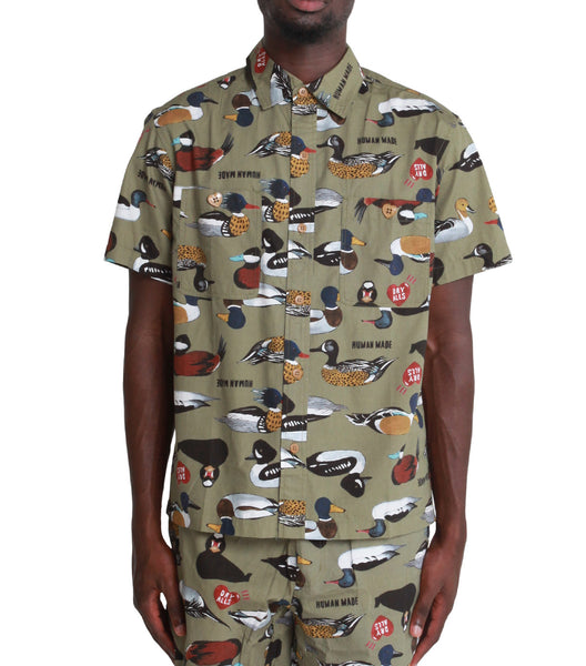 Human Made Duck Short Sleeve Shirt Olive