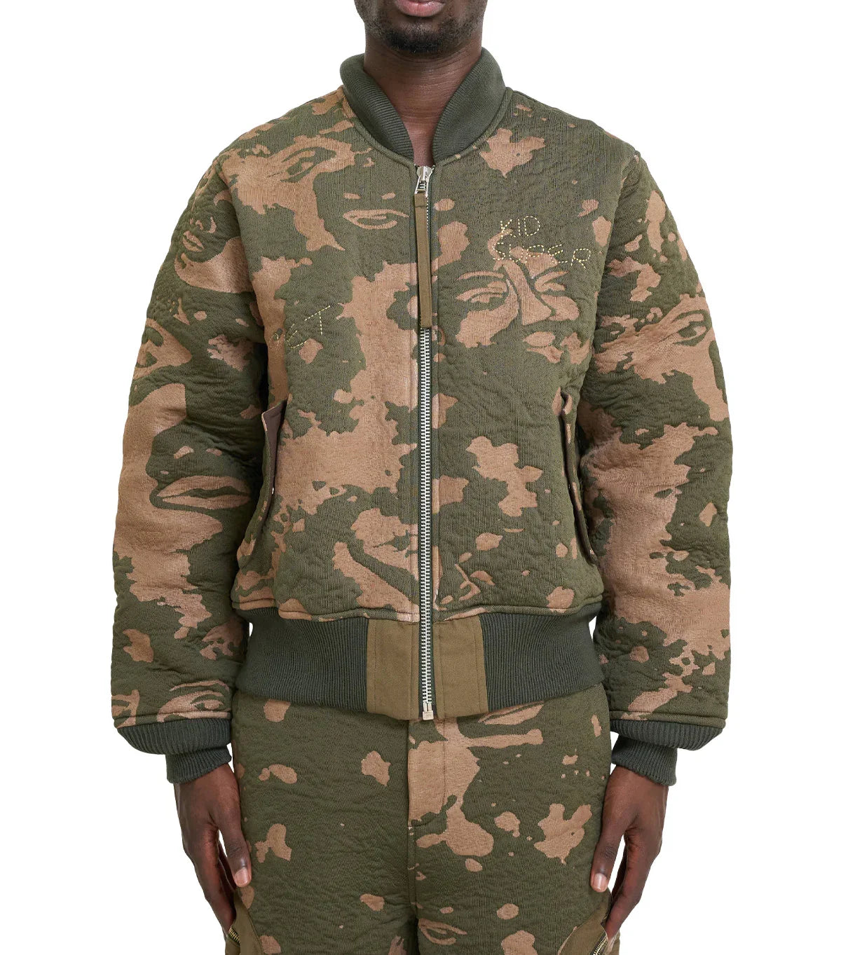 KidSuper 3D Knit Bomber Jacket Camo