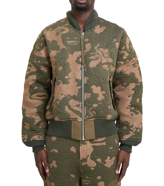 KidSuper 3D Knit Bomber Jacket Camo