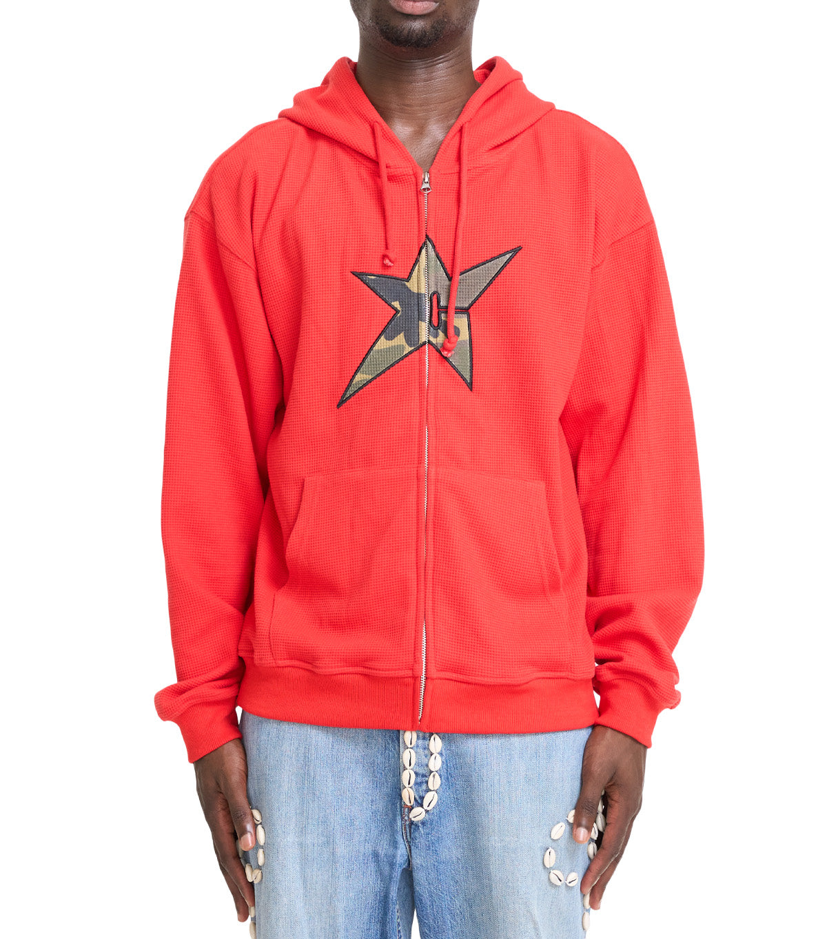 Carpet Company C-Star Thermal Zip Hoodie Red