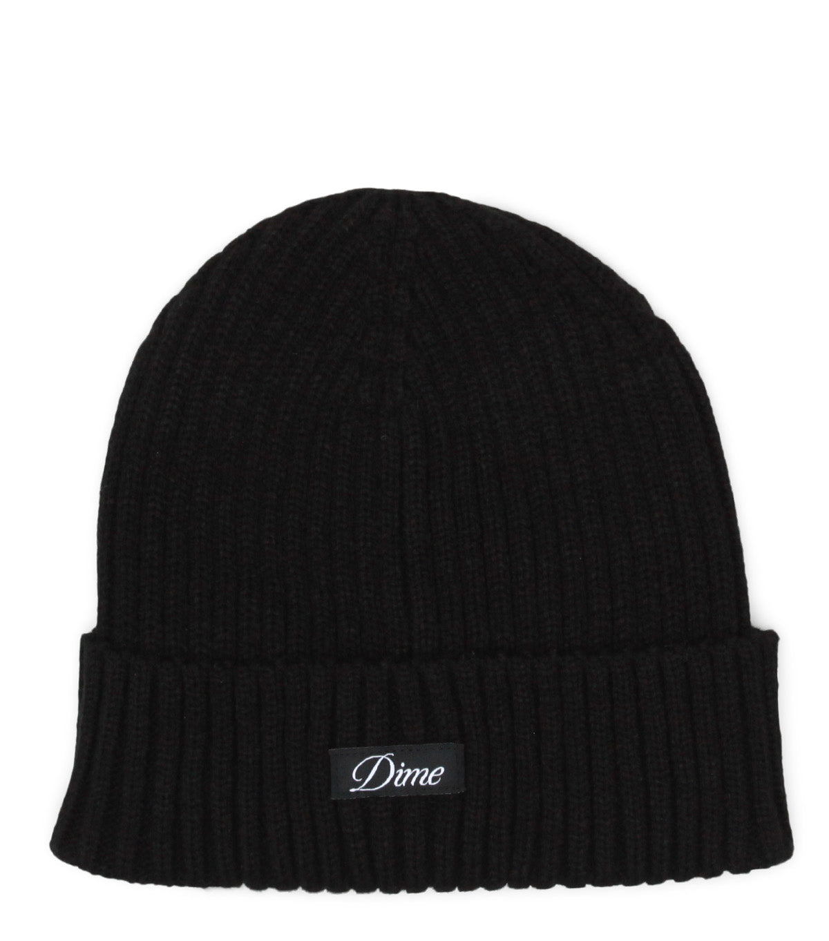 Dime Cursive Fold Beanie Black