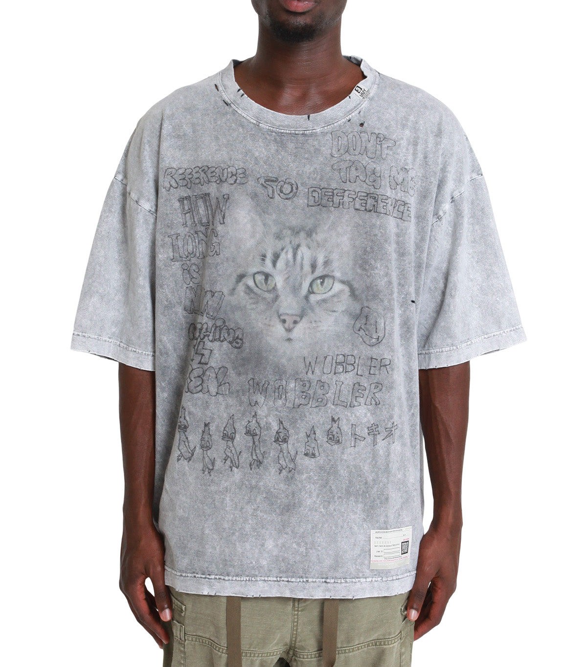 Maison Mihara Yasuhiro Bleached T-Shirt Grey