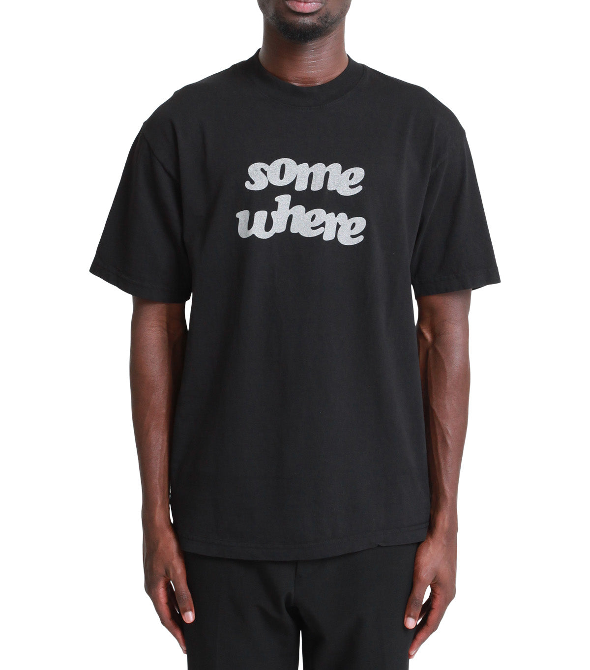 SOMEWHERE Offset T-Shirt Black