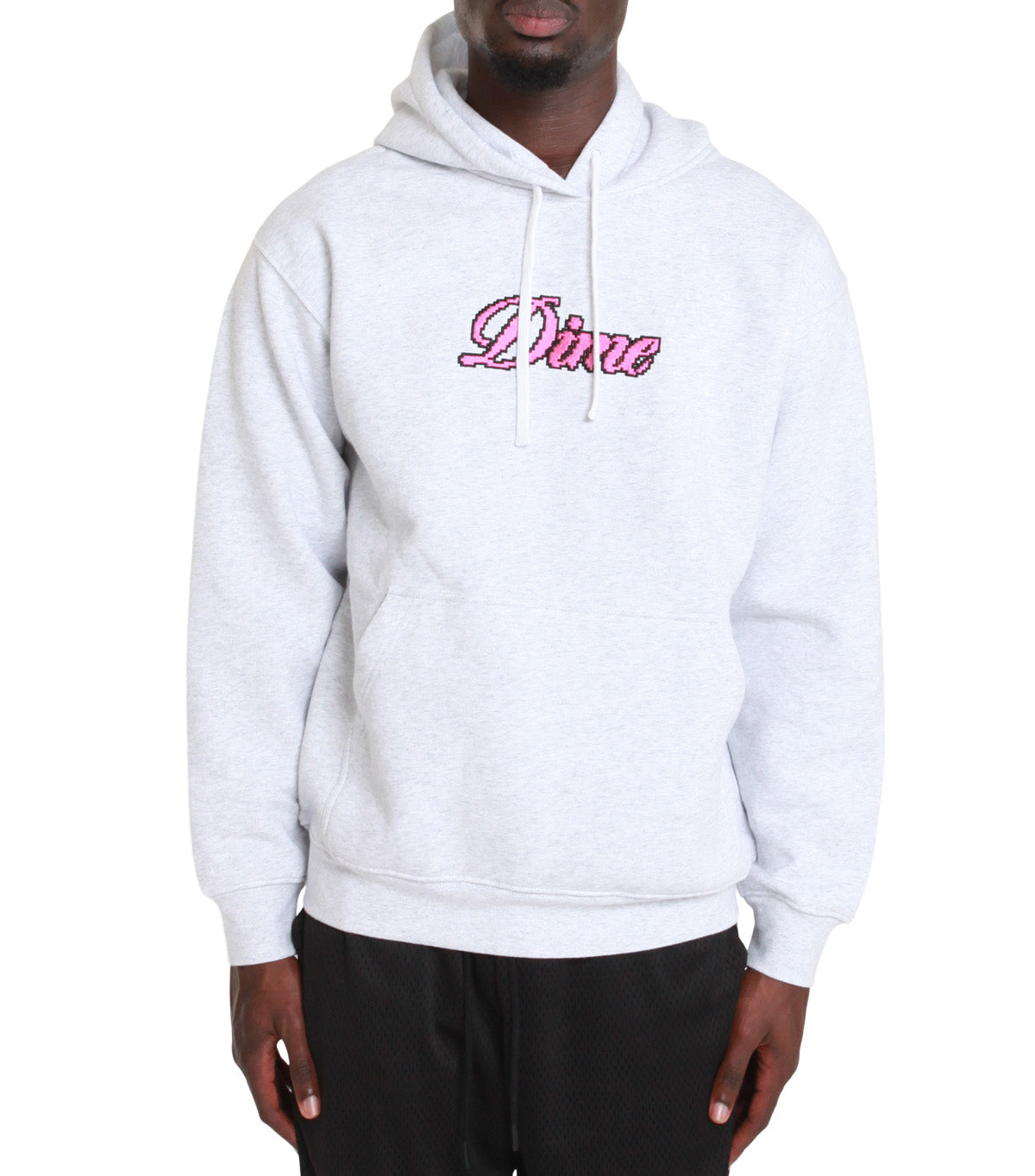 Dime Pixel Cursive Hoodie Ash