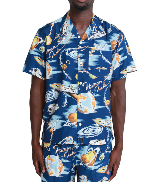 Human Made Graphic Aloha Shirt Blue