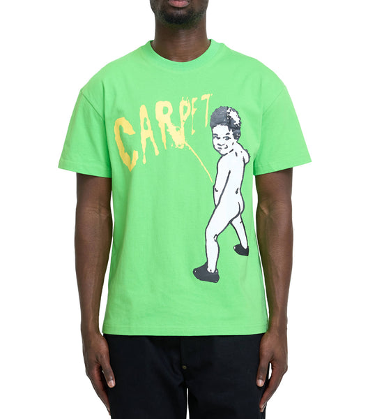 Carpet Company Kid Peeing T-Shirt Green