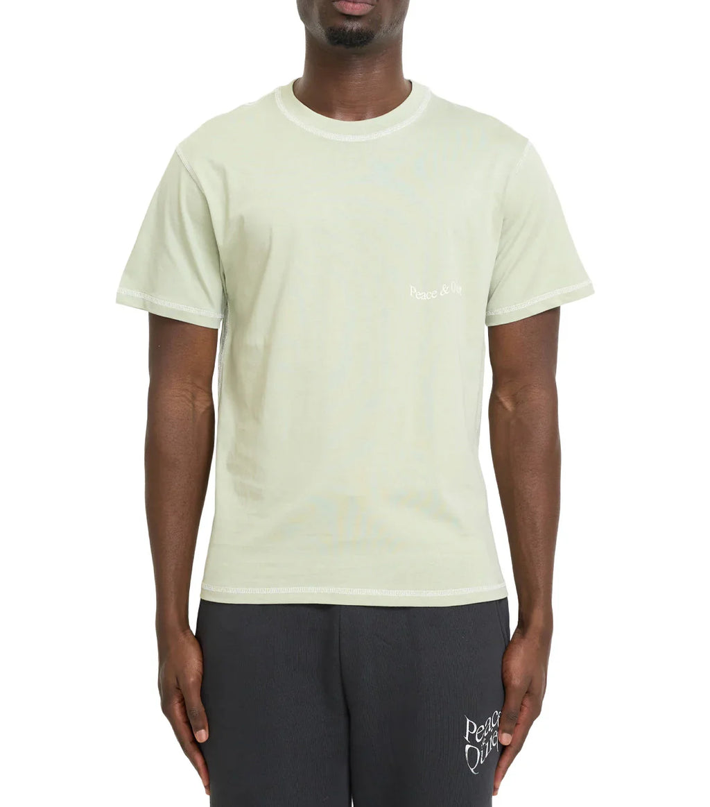 Museum of Peace & Quiet Wordmark Reverse Stitched T-Shirt Sage