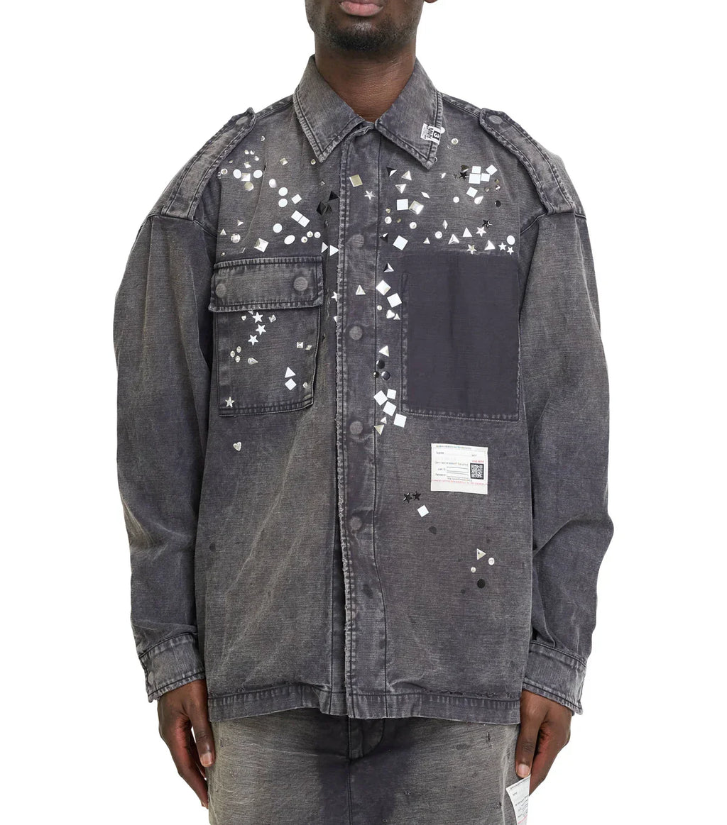 Mihara Yasuhiro Embellished Military Shirts Black