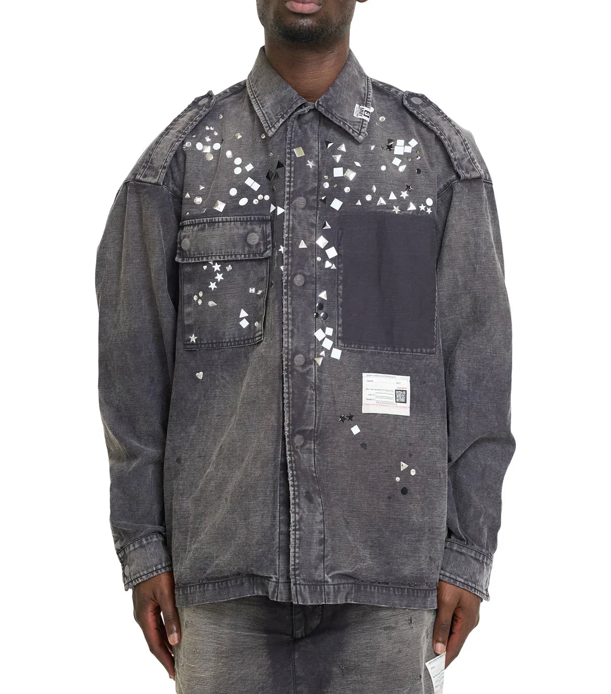 Mihara Yasuhiro Embellished Military Shirts Black