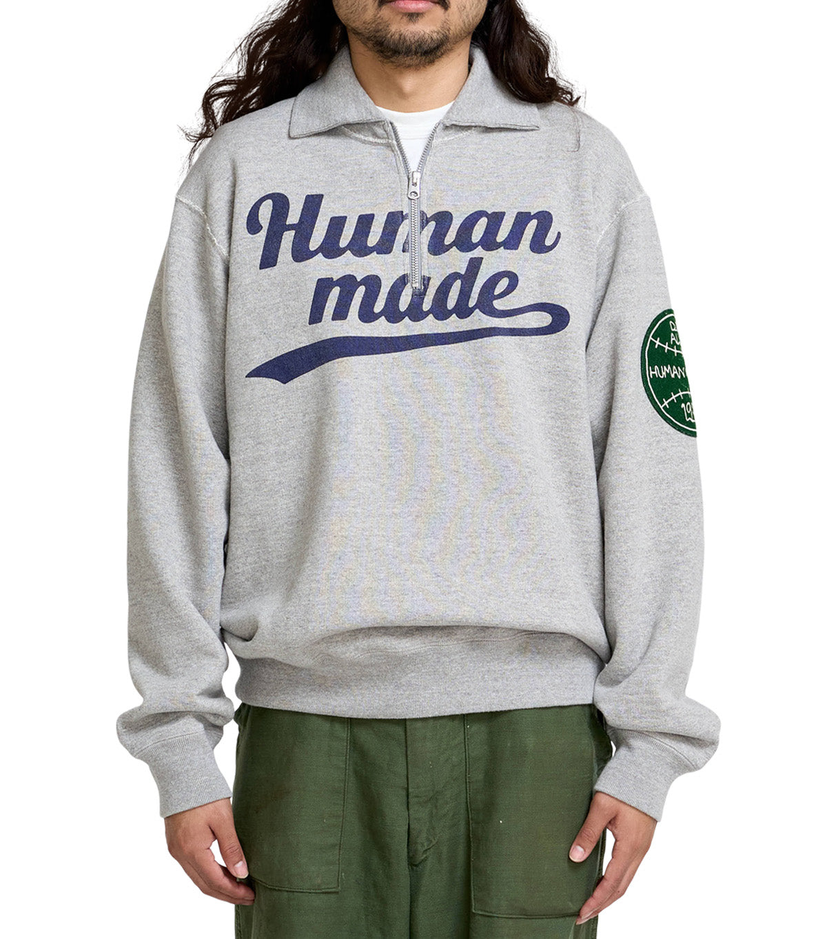 Human Made Half-Zip Sweatshirt Gray