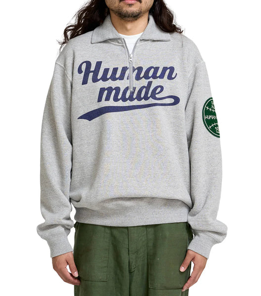 Human Made Half-Zip Sweatshirt Gray